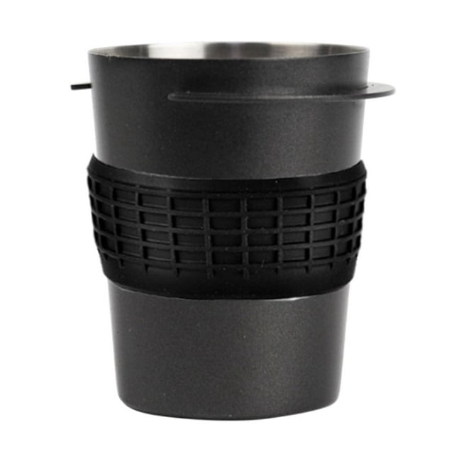Vaso dosificador de polvo antideslizante de acero inoxidable duradero universal de 58 mm y 120 ml Negro