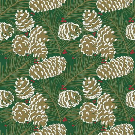 The Gift Wrap Company Pine Etchings Wrap, 9 Ft, 1 Ct