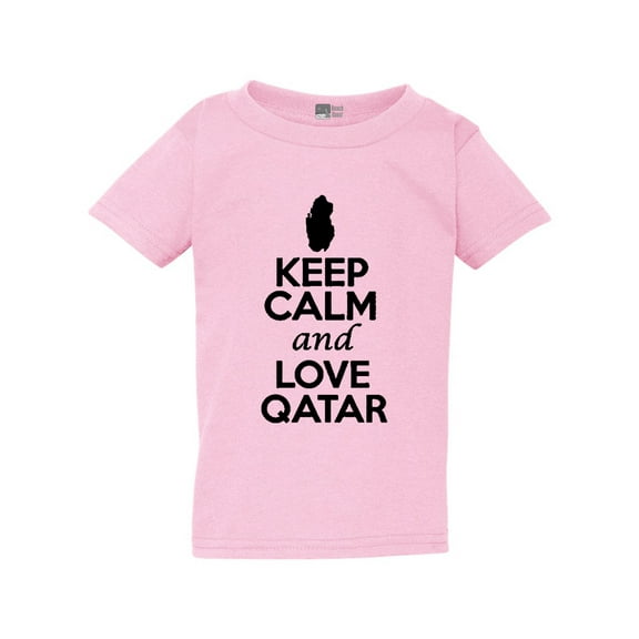 Keep Calm And Love Qatar Country People Patriotic Toddler Kids T-Shirt Tee