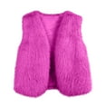 thumbnail image 2 of Pounoo Women's Fuzzy Fleece Tops Cropped Open Front Vest Coats Sleeveless Jackets Winter Coats for Women Gift, 2 of 3