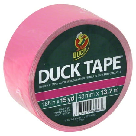 Duck Brand Duct Tape, 1.88" x 15 yard, Pink Neon