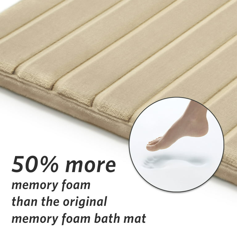 Microdry Quick Drying Memory Foam Bath Mat 2-Piece Set, Linen