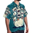 thumbnail image 2 of Tiny teeth Men's Spread Collar Poplin Beach Shirts - Casual Printed Button Down Short Sleeve Summer Tops for Unisex, 2 of 6