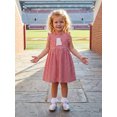 thumbnail image 4 of RUINIXCW Kids Toddler Baby Girl Gingham Plaid Dress Little Baby Girls Summer Tank Dress Ruffled Collar Embroidery Sweet A-line Dress 12 Months-5 Years, 4 of 9