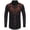 Orange, variant on Western Shirts for Men Cowboy Button Up Shirts Long Sleeve Embroidered Tops Slim Fit Spring Fall Green XXXL