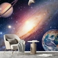 thumbnail image 3 of Idea4wall 4pcs Interstellar Cloud Star Galaxy Stick Wallpaper Removable Wall Murals Large Wall Stickers for Home Decoration, 96"x96", 3 of 5