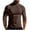 Coffee, variant on Jalioing Men's Long Sleeve Undershirts Solid Casual Mock Neck Thermal Shirts Comfy Stretchy Baselayer