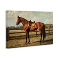 thumbnail image 2 of Stupell Industries French Country Chocolate Stag Saddled in Pasture Canvas Art, 36 x 24, by Petals Prints Design, 2 of 8