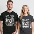thumbnail image 5 of Save From The Yule Cat T-Shirt – Christmas Mythology Theme – Holiday Family Wear, 5 of 6