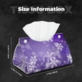 thumbnail image 5 of Fuzoiu Snowflakes Print Tissue Box Cover, PU Leather Tissue Holder,Decorative Facial Paper Organizer for Bathroom Living Room Bedroom Countertop Office Desk Car Home, 5 of 7