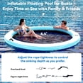 thumbnail image 3 of Danrelax 8FT Sunchill Round Inflatable Float Ring for Adults, Heavy Duty Hammock Pool Lounger with Pump, for Lake, Ocean & Pool, 3 of 8