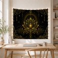 thumbnail image 5 of Floral Garden Lotus with Flower Sits Layered Petals, Mystical Fantasy for Space Lovers, Galaxy Room Decor, Mother'S Day Gift, Tapestry Wall Hanging for Bedroom and Dorm, 5 of 7