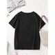 thumbnail image 3 of 1pc Women'S Fashionable Geometric Pattern T-Shirt with Pink Leopard Print Lips, Casual Crew Neck, Knit Polyester Fabric, Medium Stretch, All-Season Comfort Fit, 3 of 6