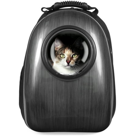 Animal Weight - Best Choice Products Pet Carrier Space Capsule Backpack, Bubble Window Lightweight Padded Traveler for Cats, Dogs, Small Animals w/ Breathable Air Holes - Charcoal Gray