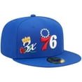 thumbnail image 3 of Men's New Era Royal Philadelphia 76ers 3x NBA Finals Champions Crown 59FIFTY Fitted Hat, 3 of 6