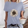 thumbnail image 3 of Blusas de Manga Corta para las Mujeres Divertida Impresión Cuello Redondo Camiseta Vintage, Blusas de Primavera para las Mujeres, 3 of 4
