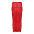 thumbnail image 6 of IROINNID Elastic Waist Long Skirts For Women pleated slim sexy perspective mesh beach skirt Solid Color Skirt, 6 of 8