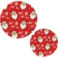 thumbnail image 7 of SKYSONIC Christmas Head Santa Pot Holders Trivets, 2 Pcs Heat Resistant Trivets, Cotton Thread Weave Mats for Hot Pads Pans Pot Bowl Teapot for Kitchen Decor, 7 of 7