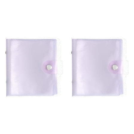 2 Pcs Mini Photo Album, 36 Pockets 4x4 Kpop Photocard Holder, Purple