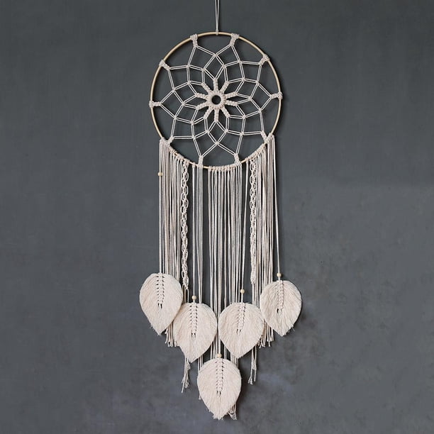 Macrame tapiz colgante de pared decoración de artesanías bohemias tapiz precioso para casa de Círculo de madera Macarena Tapiz tejido