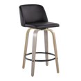 thumbnail image 4 of Toriano Counter Stools for Kitchen Counter, Counter Height Chairs, Bar Stools Set of 2, Counter Height Chairs, Bar Stools For Kitchen Island (Black Faux Leather), 4 of 6