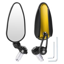 Unique Bargains 1 Pair Motorcycle Rear View Mirrors Bar End Side Mirrors Mount Aluminum Alloy