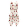 thumbnail image 2 of HELLHERO Sleeveless Sundress, Cherry & Daisy Print with Bow Accents Side Pockets Summer Sleeveless Dress, Pleated Ladies Irregular Hem Casual Dress for Travel Daily, 2 of 8