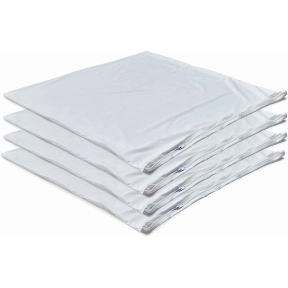 4 Pack Waterproof Down Feather Proof Pillow Protectors with Zipper 20x20