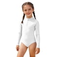 thumbnail image 3 of Ytxxxx Girls Zip-Up Solid Color Quick Dry One-Piece Swimsuits White 7-8 Years, 3 of 4