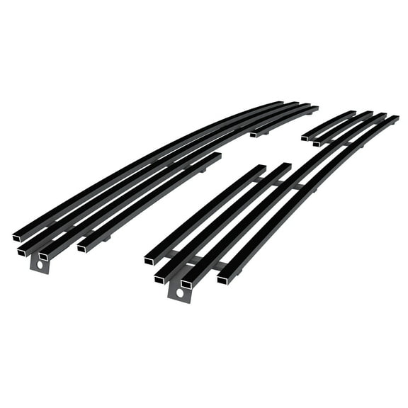 APS Compatible with Nissan Xterra 2000-2001 Main Upper Stainless Steel Black 8x6 Horizontal Billet Front Grill Grille Insert N65436J