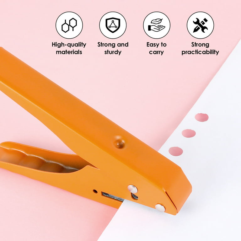 Rikolto Hole Punch 3/8 Inch-10mm Single Hole Punch,Heavy Duty Hole Puncher Single,Paper Punch Portable Hand Held Long Hole Punch for