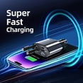 thumbnail image 3 of CHOK 60W Fast Car Phone Charger with 4-in-1 Retractable Cable  USB Car Charger Compatible For  11/12/13/14/15/Pro Max  For SamSung For Galaxy S23/22  Pixel  and For iPad Pro, 3 of 7