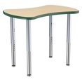 thumbnail image 1 of ECR4Kids Collaborative Bowtie Premium Thermo-Fused Adjustable Activity Table Maple/Green/Silver - Super Leg, 1 of 8