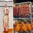 thumbnail image 3 of Hanging Meat Hooks for Butchering, Stainless Steel Heavy Duty S Shaped Meat Processing Hooks with Sharp Prong, Durable Smoker Tools for Grilling Drying Curing Sausage Bacon Beef Pork Chicken, 20PCS, 3 of 5