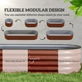thumbnail image 3 of Outsunny Galvanized Raised Garden Bed Kit, Metal Planter Box with Safety Edging, 94.5" x 23.5" x 16.5", Brown, 3 of 9