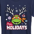 thumbnail image 3 of Teenage Muntant Ninja Turtles - Happy Holidays - Women's Short Sleeve Graphic T-Shirt, 3 of 5