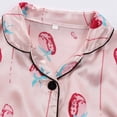 thumbnail image 5 of AWZXDE Boys Silk Long Sleeve Pajamas With Cute Print Comfortable Loungewear For Kids Home Wear Pink,6-7 Years, 5 of 7