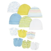 Onesies Brand Baby Neutral Caps & Mittens Accessories Shower Gift Set, 12-Piece, Newborn-0/6 Months