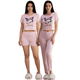 thumbnail image 1 of Pijama De 3 Piezas Mujer Pantalon Short Y Playera A Juego, 1 of 5