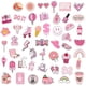 thumbnail image 3 of 50PCS Girl's Pink Aesthetic Stickers, Cute Pink Stickers for Children, Vinyl Waterproof Stickers, Water Bottle Skateboard, Gifts for Teenagers, 3 of 4