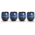 thumbnail image 1 of Jianzhan Ceramic Teacup, Kung Fu Tea Set, Coffee cup，Yerba Mate Set - Ceramic Mate CupSet of 4 (Blue), 1 of 5