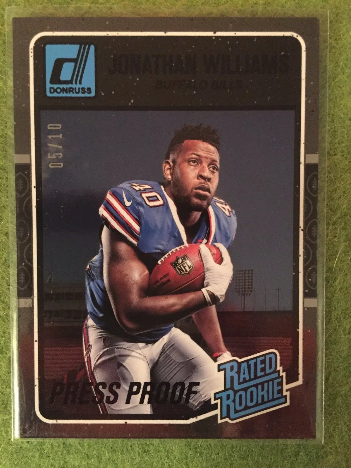 JONATHAN WILLIAMS ROOKIE PRESS PROOF RC BLACK CARD /10 SSP NFL Football RC Bills