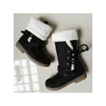 thumbnail image 4 of MAWCLOS Women Winter Boot Plush Lining Snow Boots Lace Up Slip Resistant Warm Shoes Round Toe Work Black 9, 4 of 8