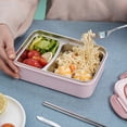 thumbnail image 2 of Hinati Clearance on Sale Modern Minimalist Design Lunch Box with Cutlery Set Airtight Food Storage Containers Spaghetti Container for Kitchen Pantry Organization and Storage, Dishwasher safe, 2 of 5