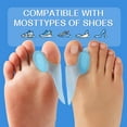 thumbnail image 5 of Promifun 10 Packs Bunion Cushion Protector Pads Toe Separator Gel Shield Foot Pain Relief Calluses Corns,Blue, 5 of 6