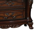 thumbnail image 3 of Venta Nightstand, 3 Drawers, Carved Details, Cherry Brown Solid Wood Frame, 3 of 5
