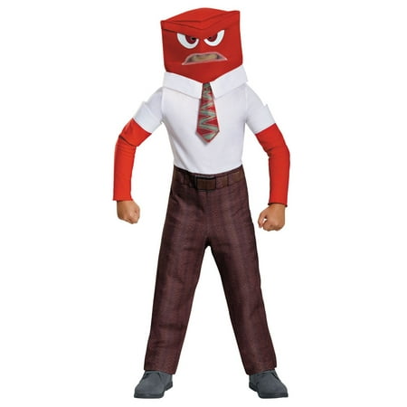 White and Red Anger Classic Boys Costume - Medium