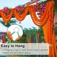 thumbnail image 5 of 20-Pack Bell-adorned Marigold Garland, 20x5ft Waterproof Temple Toran for Diwali & Wedding Stage Decor, 5 of 7