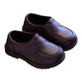 thumbnail image 5 of Kids Dress Shoes Wide Toe Casual Loafer Shoes with Hook‑and‑Loop Strap Flexible Chunky Sole for Formal and Daily Occasions, 5 of 6