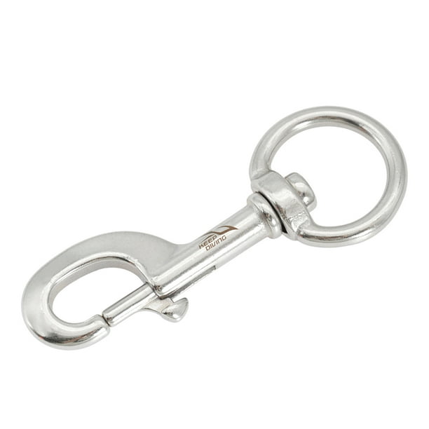 QualitChoice Stainless Steel Diving O-Ring Swivel Snap Hook Single